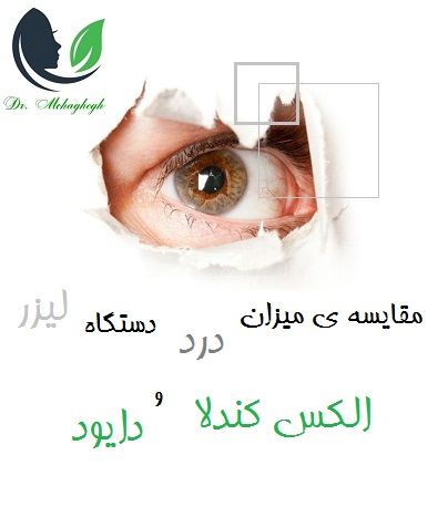 مقایسه ی میزان درد دستگاه لیزر الکس کندلا و دایود