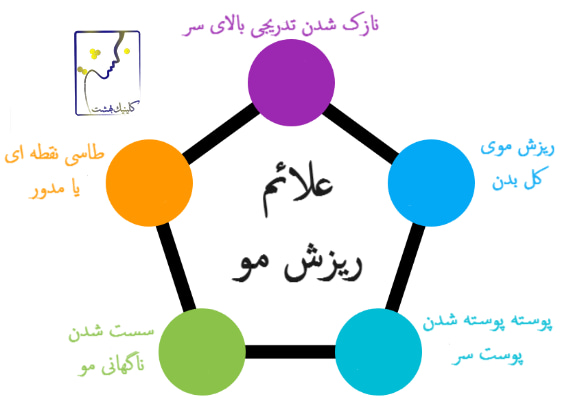 علائم ریزش مو