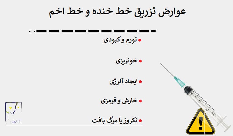 عوارض تزریق خط خنده و خط اخم