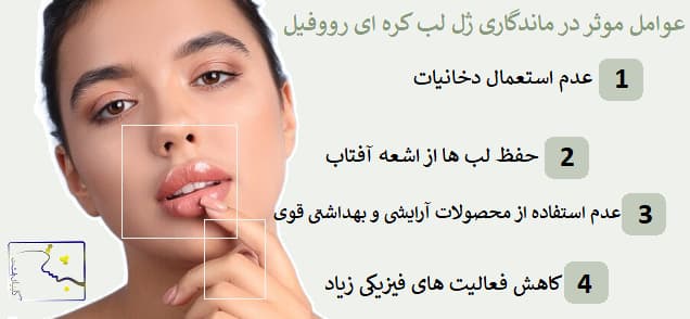 عوامل موثر در ماندگاری ژل لب کره ای رووفیل